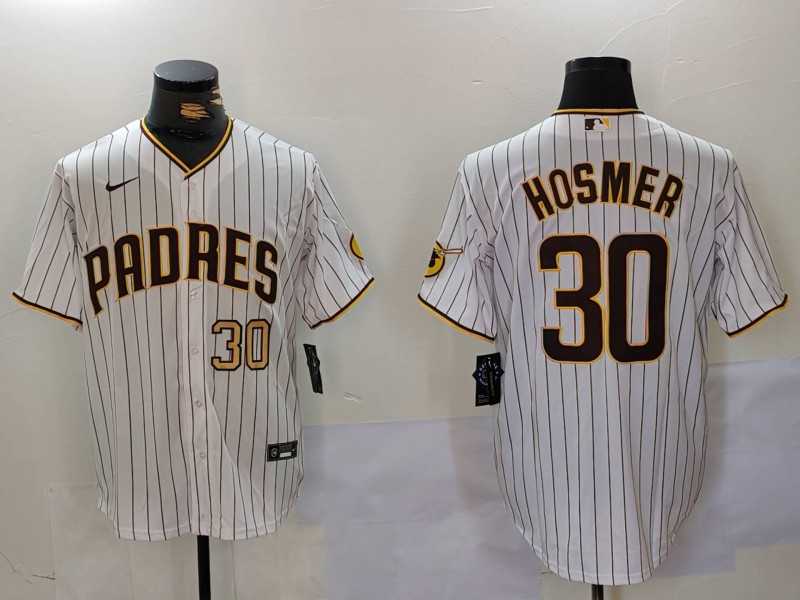Men%27s San Diego Padres #30 Eric Hosmer White Stitched Cool Base Nike Jerseys